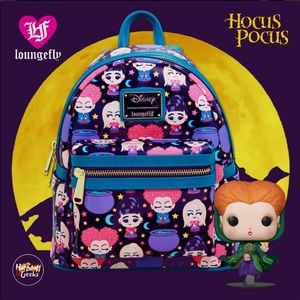 ⚡️🎃💜Disney Loungefly Hocus Pocus Chibi Backpack ⚡️FLASH SALE⚡️